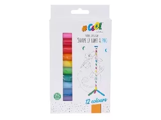 Gyurma, színes, 12 darabos, 200 g, COOL BY VICTORIA