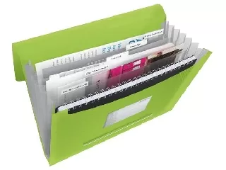 Harmonikamappa, A4, PP, 6 rekeszes, ESSELTE 