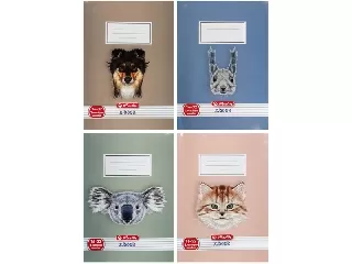 Füzet A5/14-32 1. osztályos vonalas Animals Kutyás 