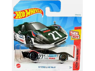 Hot Wheels Then and Now kisautó 1:64 1967 Ford GT40 MK.IV