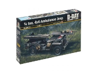 Italeri: 1/4 ton. 4x4 ambulance jeep makett, 1:35