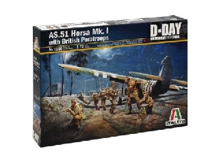 Italeri: AS.51 Horsa Mk.I/II & British Paratr. repülőgép makett, 1:72