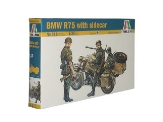 Italeri: BMW R75 Oldalkocsis motorkerékpár makett, 1:35