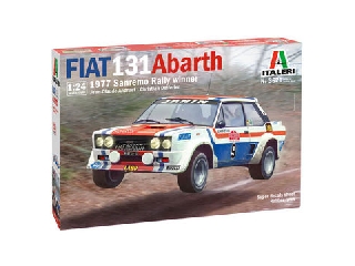 Italeri: Fiat 131 Abarth 1977 San Remo Rally Winner autó makett, 1:24