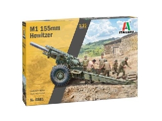 Italeri: M1 155mm Howitzer löveg makett legénységgel, 1:35