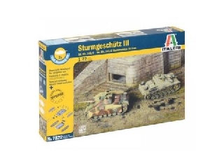 Italeri: Sturmgeschutz III Sd.tank makett ragasztóval, 1:72