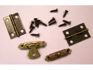 Kapocs antik kicsi 25 mm 1 szett foglalat+kapocs+zsanér+csavar
