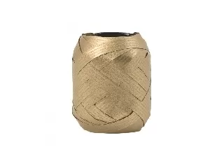 Karácsonyi jumbó tojáskötöző matt arany színben, 15 m x 10 mm.
