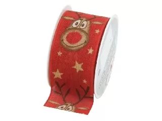 Karácsonyi textilszalag Rudi 2 m x 40 mm