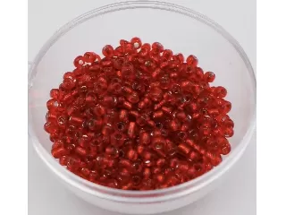 Kásagyöngy 2 mm 20 g átlátszó bordó