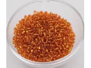 Kásagyöngy 2 mm 20 g átlátszó narancssárga