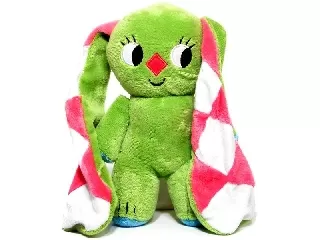 Kockásfülű nyúl plüss - 23 cm-es