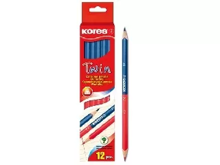 Kores - Twin - Háromszögletű postairón - piros-kék