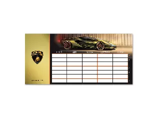 Lamborghini órarend (kétoldalas)