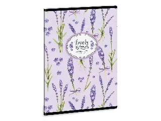 Lavender füzet négyzethálós A/5