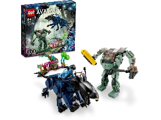 LEGO Avatar 75571 Neytiri és Thanator az AMP Suit-os Quaritch ellen