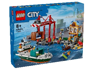 LEGO City 60422 Tengerparti kikötő teherszállító hajóval