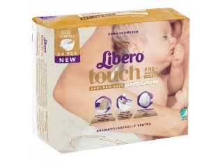 Libero Touch 0 koraszülött pelenka 1-2,5 kg 24db