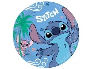 Lilo&Stitch: Stitch és Angel mintás papírtányér, 23 cm - 8 db-os