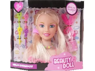 Lily fésülhető babafej - 20 cm