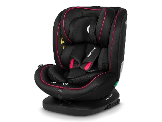 Lionelo gyerekülés Bastiaan i-Size Isofix 360 fok 40-150 cm fekete-piros