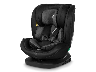 Lionelo gyerekülés Bastiaan i-Size Isofix 360 fok 40-150 cm fekete-szürke