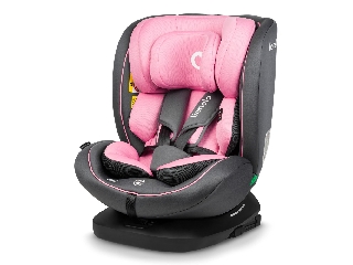 Lionelo gyerekülés Bastiaan i-Size Isofix 360 fok 40-150 cm pink-szürke