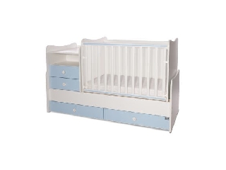 Lorelli Combo kombi ágy 70x170 - White Baby Blue