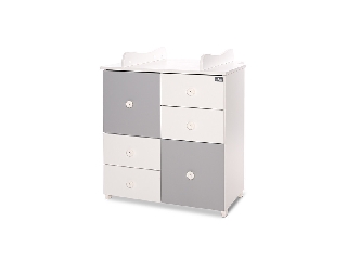 Lorelli Cupboard pelenkázó komód - White & Stone Grey