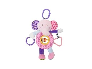 Lorelli Toys plüss csörgőjáték - Pink elefánt