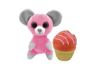 Magic muffins - kifordítható plüss figurák Kék csíkos Olive 