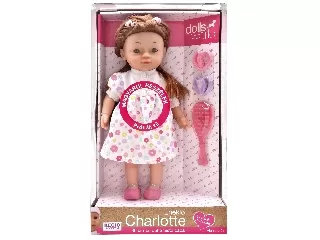 Magyarul beszélő Charlotte, virágos ruhába