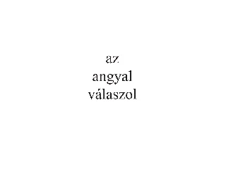 MALLÁSZ GITTA: AZ ANGYAL VÁLASZOL - DOKUMENTUM
