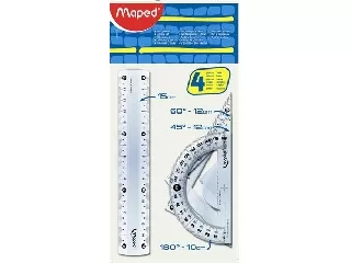 Maped - Kicsi műanyag vonalzókészlet - 4 darabos