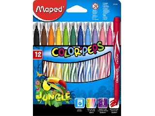 Maped - Kimosható filctoll készlet 12 db-os - Color Peps Jungle