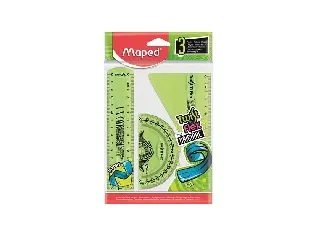 Maped - Vonalzókészlet, műanyag, törhetetlen, 3 darabos - zöld