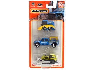 Matchbox kisautók 3db-os készlet MBXRoad Crew II