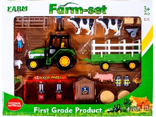 Mezőgazdasági készlet traktorral és figurákkal