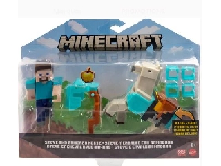 Minecraft Craft-a-Block duplacsomag Steve és Páncélos paripa - sérült csomagolású