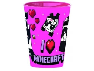 Minecraft: Műanyag pohár, rózsaszín - 260 ml