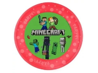 Minecraft: Műanyag tányér - 21 cm