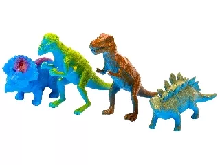 Műanyag dínók - 4 db /csomag, 6, 5 cm