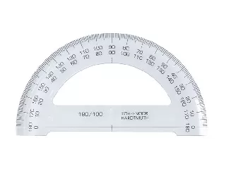 Műanyag szögmérő 180 °-os