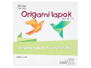 Origami papír, 20x20 cm, 20 lap