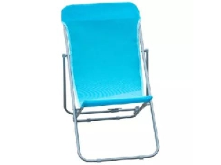 Összecsukható fémvázas kerti szék gyerekeknek - kék