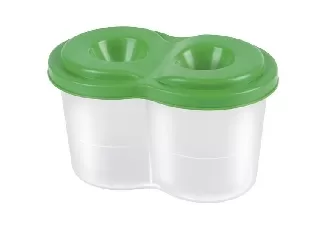 Pantaplast - Duo ecsettál fedéllel: zöld