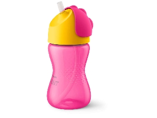 Philips AVENT itatópohár rugalmas szívószállal 300ml 12hó lányos