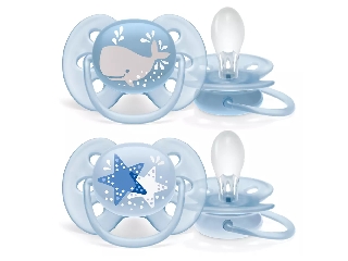 Philips AVENT játszócumi ultrasoft mintás 6-18hó fiús 2db