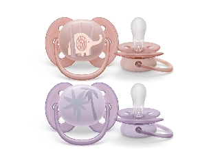 Philips AVENT játszócumi Ultrasoft Premium állatos 0-6hó lányos 2db