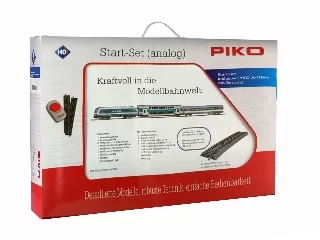 Piko: 57139 vasútmodell kezdőkészlet, ER20 Herkules dízelmozdony személykocsikkal, ALEX, ágyazatos sínnel